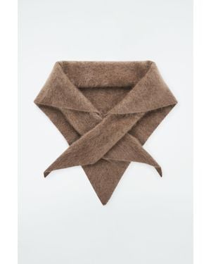 COS Pure Brushed-cashmere Triangle Scarf - Natural