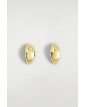 COS Sculptural Half-Hoop Earrings - Metallic