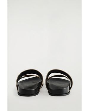 COS Multi-Strap Suede Sandals - Natural