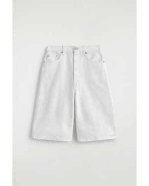 COS Knee-Length Denim Shorts - White