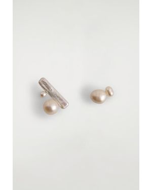 COS Mismatched Freshwater Pearl Stud Earrings - Multicolor