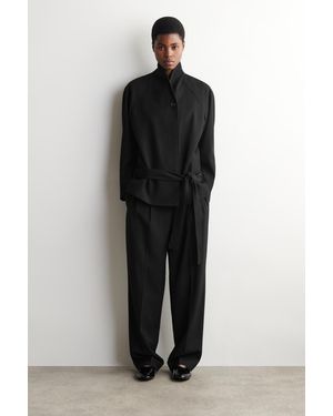COS Schlichte Ballerinas Aus Leder - Schwarz
