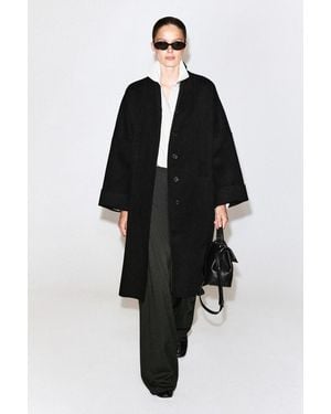 COS Oversized-Mantel Aus Doubleface-Wolle - Schwarz