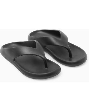 COS Sculptural Eva Flip Flops - Gray