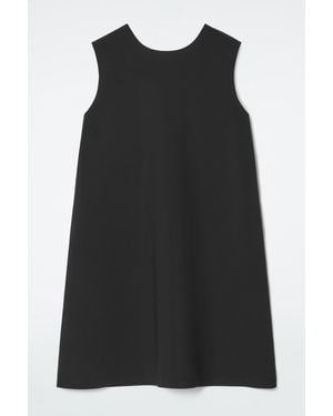 COS A-line Scuba Mini Dress - Black