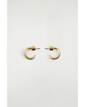 COS Stacked Mini Hoop Earrings - Metallic