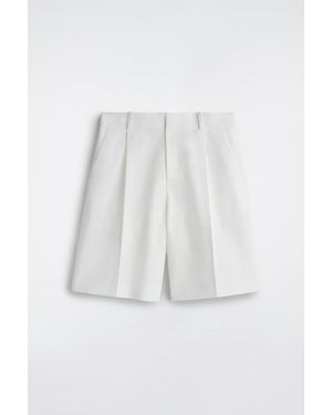 COS Tailored Cotton-Poplin Shorts - White