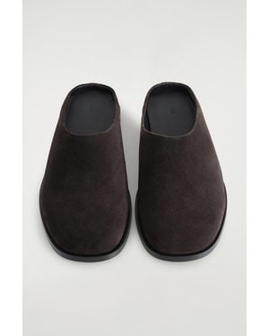 COS Classic Suede Mules - Black