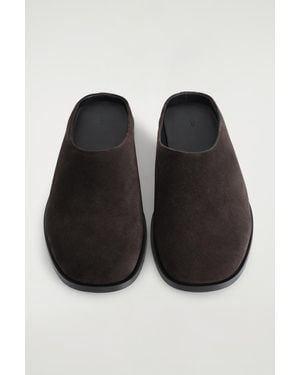 COS Classic Suede Mules - Black