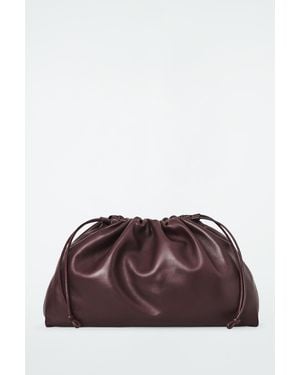 COS Cavatelli Clutch Bag - Brown