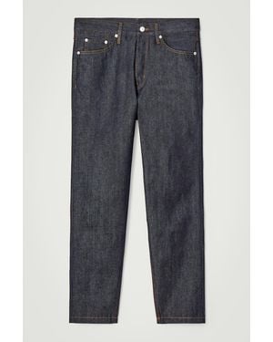 COS Schmal Zulaufende Margin Jeans Aus Raw Denim - Blau