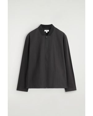 COS Nylon-Panelled Bomber Jacket - Black