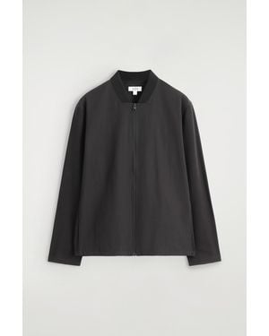 COS Nylon-Panelled Bomber Jacket - Black