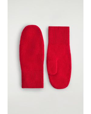 COS Cashmere Mittens - Red