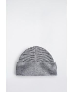 COS Ribbed Wool Beanie - Grey