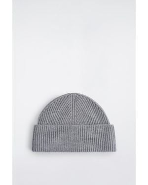 COS Ribbed Wool Beanie - Grey