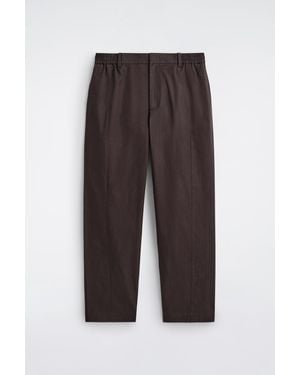 COS Cotton Straight-Leg Pants - Brown