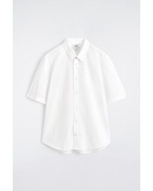 COS Relaxed Cotton Short-Sleeved Shirt - White