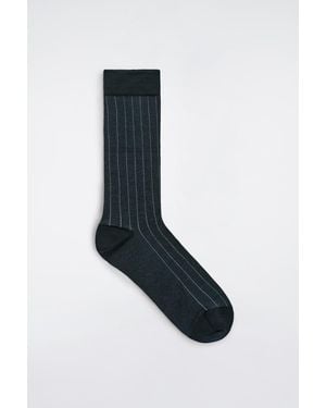 COS Striped Cotton Socks - Black