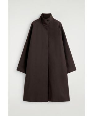 COS Oversized Mock-Neck Coat - Black
