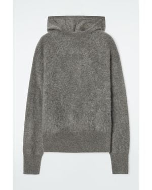 COS Pure Brushed-cashmere Hoodie - Grey