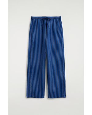 COS Pantaloni A Righe Con Coulisse - Blu