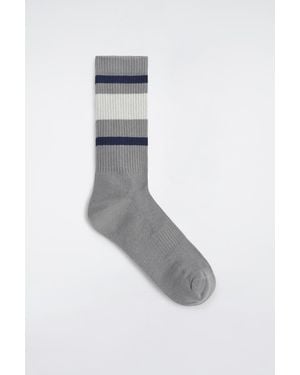 COS Striped Sports Socks - Gray