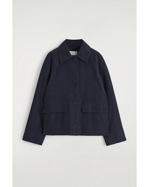 COS Cotton Utility Jacket - Blue