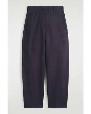 COS Barrel-Leg Cotton Chinos - Blue