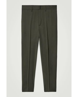 COS Wool Straight-leg Pants - Green