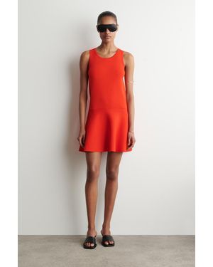 COS Ausgestelltes Minikleid Aus Strick - Rot