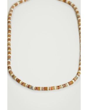 COS Semi-precious Beaded Necklace - White