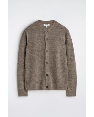 COS Knitted Linen Cardigan - Brown