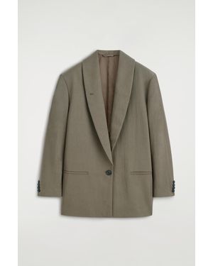 COS Fluid Shawl-Collar Blazer - Green