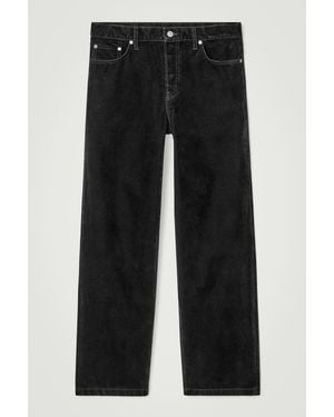 COS Dome Velvet Straight-leg Jeans - Black