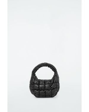 COS Quilted Micro Bag - Leather - Black