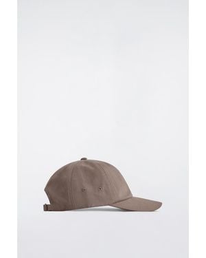 COS Linen Baseball Cap - Brown
