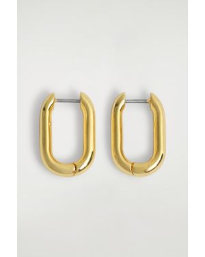 COS Oval Hoop Earrings - Blue