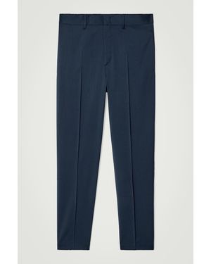 COS Wool Straight-Leg Trousers - Blue