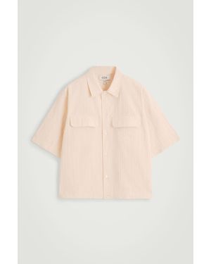 COS Relaxed Flap-Pocket Utility Shirt - Natural