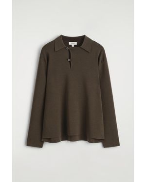 COS Wool Polo Sweater - Green