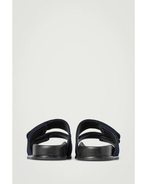 COS Double-Strap Denim Sandals - Blue