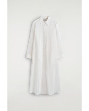 COS Fluid Midi Shirt Dress - White