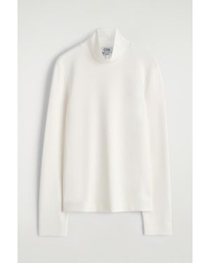 COS Turtleneck Jersey Top - White