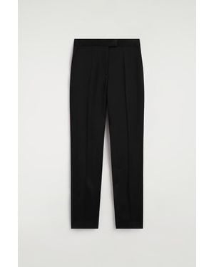 COS Tailored Satin Straight-Leg Pants - Black