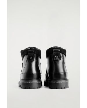 COS Leather Hiking Boots - Black