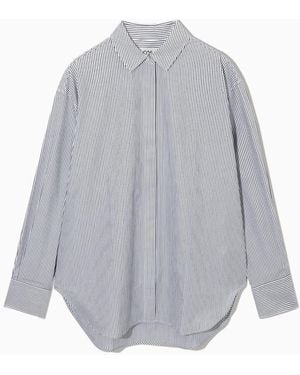 COS Oversized Cotton-Poplin Shirt - Grey