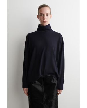 COS Rollkragenpullover Aus Merinowolle - Blau