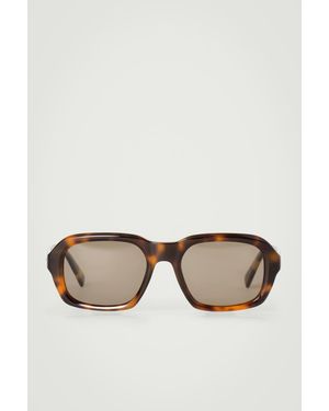 COS Square-Frame Aviator Sunglasses - Natural