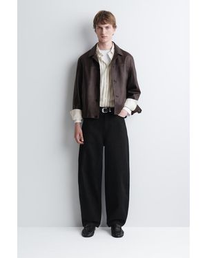 COS Lockere Mallow Jeans Mit Barrel-Bein - Schwarz